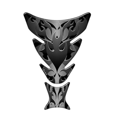 Motorcycle Tank Pad Flame KT8040 (Black) - color: Gray