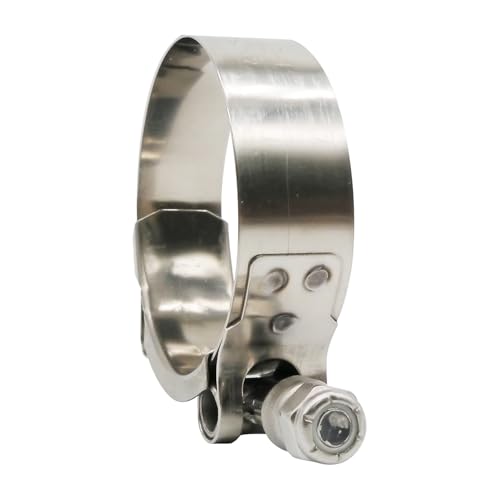 1.75" T Bolt Hose Clamp Stainless Steel - Working Range 48mm - 56mm for 1.75" I.D. Hose with 2mm - 5mm Wall Thickness, Roadformer T-bolt Clamps Featured to Provide Reliable Sealing Force, 2 Pack - size: 1.75" Hose Clamp 48mm - 56mm (1.89" - 2.20")
