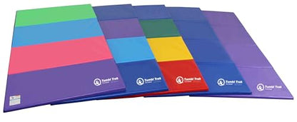 Tumbl Trak Gymnastics Folding Tumbling Panel Mat - color: Bright Pastel, size: 4'x8'x1.38"