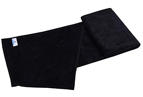 HOPESHINE Gyms Towels for Men & Women Microfiber Exercise Fitness Home Absorbent Sweat Yoga Towels Sports Towels Soft Fast Drying 16inch x32inch 3-Pack - color: Black 3-pack