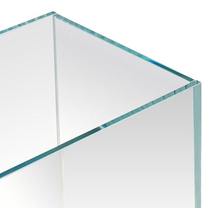 Aquatop High Clarity Low Iron Glass Cube Aquarium, 7.1 Gallon – 5mm Thick Glass – Slim Design – Ideal for Fresh & Saltwater – Desktop Tank with Silicone Sealing - size: 7.1 Gal