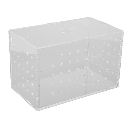 Fish Breeder Box, Aquarium Fish Breeding Box, High Transparency Acrylic Hatchery Incubator Tank with Suction Cups for Baby Fish Shrimp Clownfish Isolation and Rearing (14 * 8 * 9CM) - size: 14*8*9CM