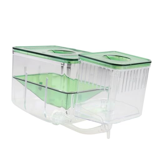 Mikikit Self Guided Incubator Box for Fish Transparent Breeding Tank for Aquarium Protects Fry and Newborns from Aggressive Fish Isolation Box for Hatching and Acclimation