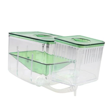 Mikikit Self Guided Incubator Box for Fish Transparent Breeding Tank for Aquarium Protects Fry and Newborns from Aggressive Fish Isolation Box for Hatching and Acclimation