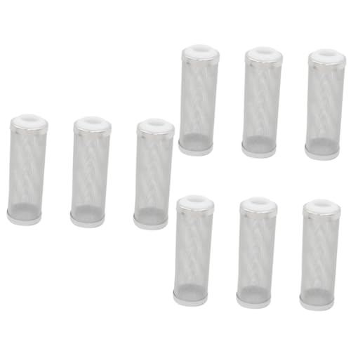 Ipetboom 9pcs Stainless Steel Fish Tank Inlet Cover White Prevents Young Fish from Being Sucked Filtering Net for Aquariums Easy to Install Protects from Debris