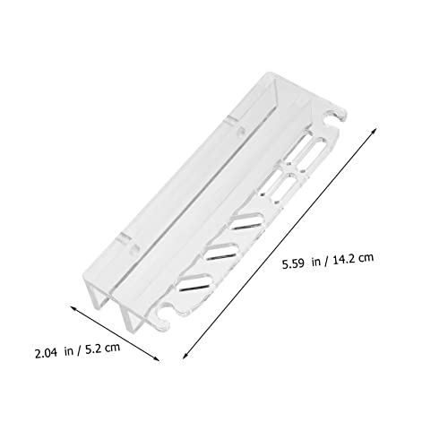 Acrylic Aquarium Tool Holder for Maintenance Transparent Storage Rack with Grooves for Scrapers Scissors and Clips Easy Installation for Fish Tank Supplies