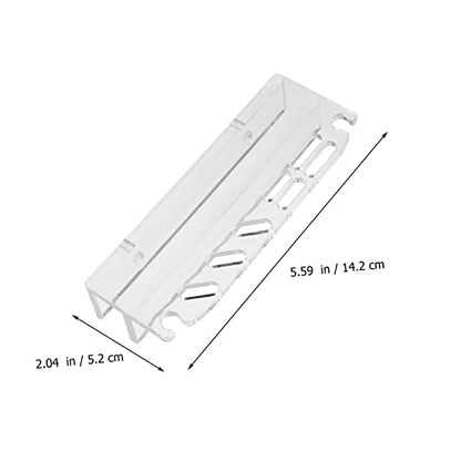 Acrylic Aquarium Tool Holder for Maintenance Transparent Storage Rack with Grooves for Scrapers Scissors and Clips Easy Installation for Fish Tank Supplies