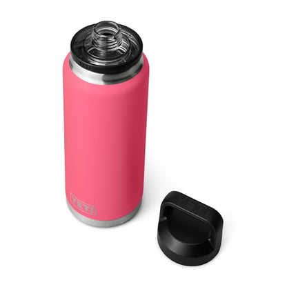 YETI Rambler 36 oz Bottle, Vacuum Insulated, Leakproof, Stainless Steel with Chug Cap - color: Tropical Pink