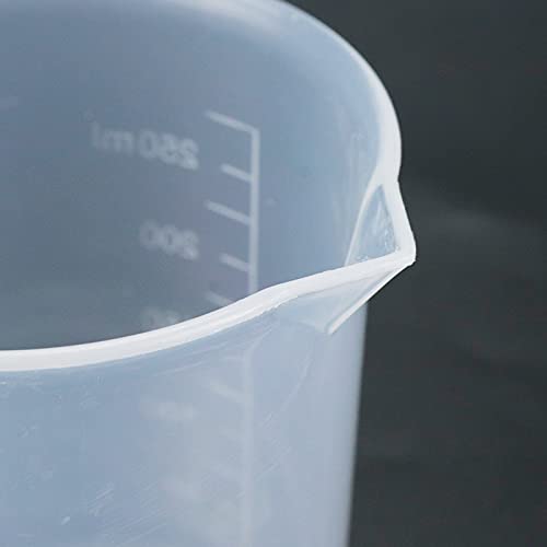 Antrader Kitchen PP Measuring Cup Scientific Plastic Graduated Beaker Transparent 250ml-300ml - size: 250ml-300ml