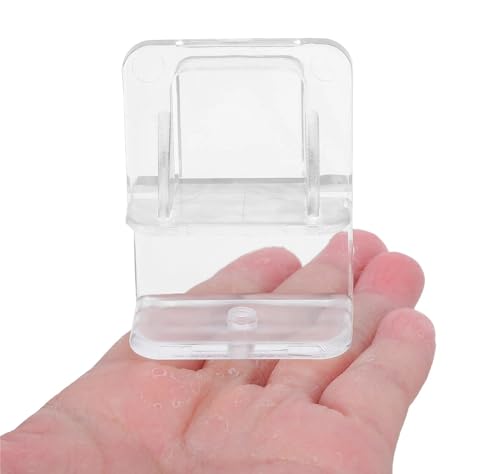 Aquarium lid Clips 6pcs Aquarium Lid Rimless Tank Cover Clips 0-2cm Fish Tank Cover Support Holder for Rimless Aquarium Glass Top Transparent