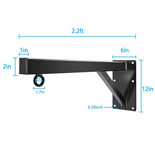 Aoneky Heavy Duty Punching Bag Wall Mount Bracket, 1000LB Capacity Universal Boxing Bag Hanger for MMA, Muay Thai, Home Gym Training, Solid Steel Construction with 6 Bolts - size: 28 inch