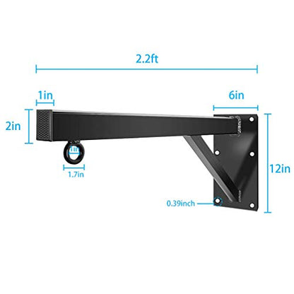Aoneky Heavy Duty Punching Bag Wall Mount Bracket, 1000LB Capacity Universal Boxing Bag Hanger for MMA, Muay Thai, Home Gym Training, Solid Steel Construction with 6 Bolts - size: 28 inch
