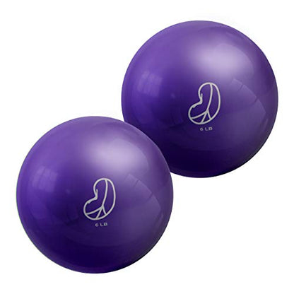 Bean Products Soft Weighted Balls for Exercise - Soft and Safe Workout Balls for Yoga, Rehab, Pilates and Fitness - Latex Free, Easy to Grip, Versatile Physical Therapy Exercise Ball - color: 6 Lbs-Pair