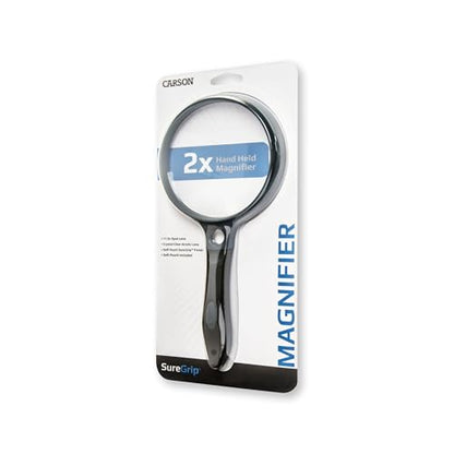 Carson® SureGrip 2x Acrylic Soft-Grip Magnifier with 11.5x Spot Lens (SG-12)