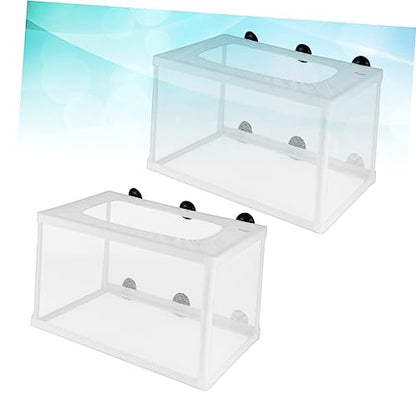 BESPORTBLE 2pcs Fish Net Fry Hatchery Incubator with Cups for Aquarium Isolation Box for Breeding Fish Increases Survival Rate