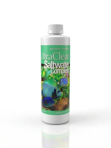 Saltwater Complete – Live Nitrifying Bacteria Blend for Saltwater & Reef Aquariums - Instant Cycle Marine Tank Starter - Removes Ammonia Nitrite - Clarifier - Safe for Fish Coral Invertebrates - 12oz