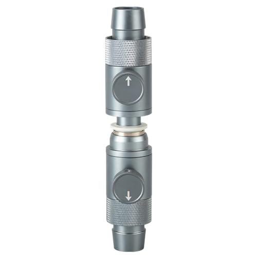 DONGKER Aquarium Double Tap Connector,Aluminum Alloy Quick Release Double Tap Valve with Water Flow Control Knob for Aquarium 12mm/16mm/20mm I.D. Water Pipe - size: 20mm