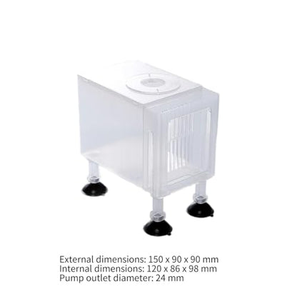 Aquarium Filter Box Pump Protection Shield - Universal Pump Case Container for Fish Tank & Pond Pumps- Large White