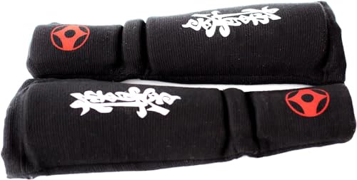 Muay Thai MMA Kickboxing shin Guards, Instep Guard Sparring Protective Leg shin Kick Pads for Adults Kyokushin and Non Kyokushin Versions - size: Small