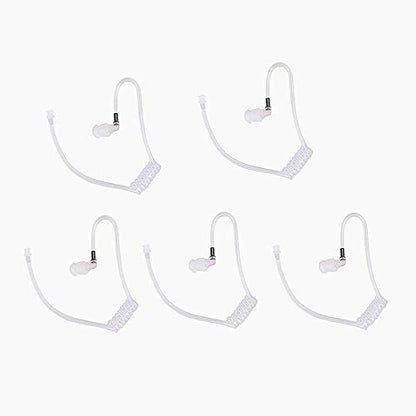 Replacement Acoustic Tube with Connector Compatible with Motorola Kenwood Surveillance Kit Earpiece Headset (5 Packs) - color: (5 Packs)