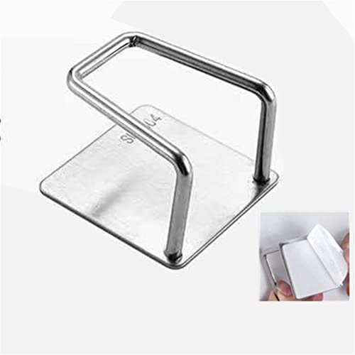 Pot Lid Holder, 2 Pairs of Wall Mount Pot Lid Organizer,304 Stainless Steel Self Adhesive Cabinet Door Pot Lid Holder Rack for Kitchen Wall Mount,Freely Adjustable Length - color: Silver