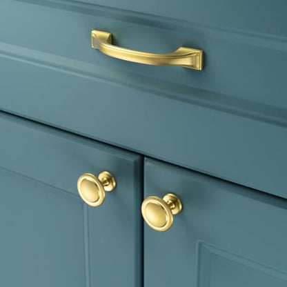 10 Pack 3-3/4 Inch Hole Centers, Brushed Gold Cabinet Pulls Gold Cabinet Handles Gold Kitchen Hardware for Cabinets ZP2409 Drawers Bedroom Dresser Bathroom Vanity Cupboard Closet - color: Brushed Gold, size: 3-3/4" Hole Centers-10 Pcs