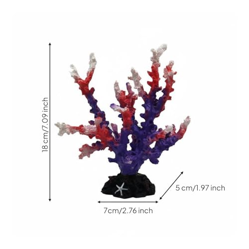 Resin Coral Aquarium Ornament Aquarium Decoration Freshwater and Saltwater Artificial Coral Formation Decoration