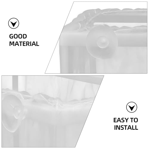 2pcs Fish Isolation Network Aquarium Betta Aquarium Skimmer Betta Fish Tank Fish Netting Turtle Tank Fish Mesh Breeder Fish Tank Breeding Pool Pond White Plastic and Gauze