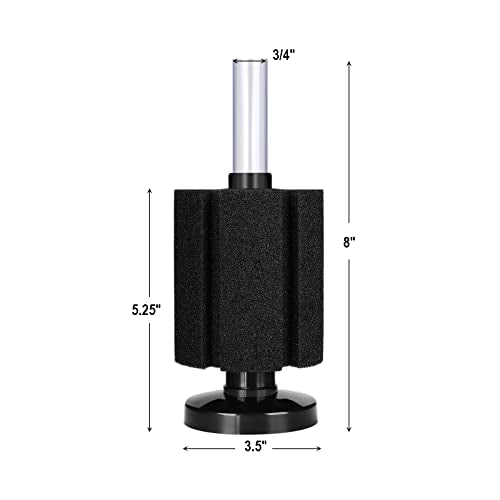 AQUANEAT Aquarium Sponge Filter Breeding Fry Betta Shrimp Nano Fish Tank 4pcs (M Large up to 50Gal) - size: M Large up to 50Gal