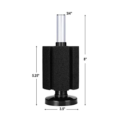 AQUANEAT Aquarium Sponge Filter Breeding Fry Betta Shrimp Nano Fish Tank 4pcs (M Large up to 50Gal) - size: M Large up to 50Gal