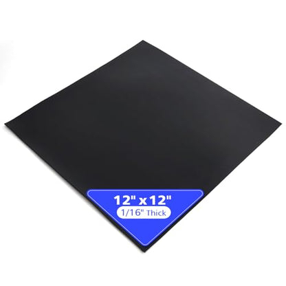 Neoprene Rubber Sheet 12" x12' – 1/16" Thick, Oil & Water Resistant Gasket Material for Seals, Pads, Floor Protection