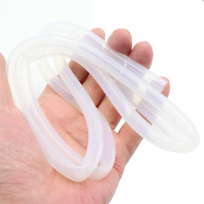 Silicone Tube 1/4"(6mm) ID x 3/8"(10mm) OD Clear Flexible Silicone Rubber Tubing Water Air Hose Pipe Transparent (3.3ft / 1m；6 x 10mm) - size: 6mm ID x 10mm OD
