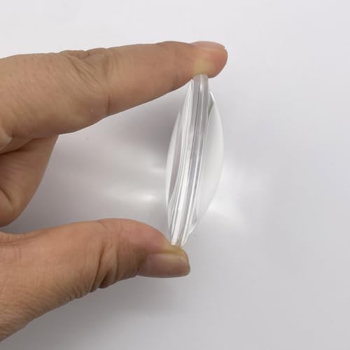 Double Convex Lens - 70mm Diameter, 145mm Focal Length, Optical biconvex Lens for Physics Experiments, Photography, Magnifying, and DIY Projects - Pack of 1pcs (69.8mm x H10.8mm x F145) - size: 69.8mm x H10.8mm x F145