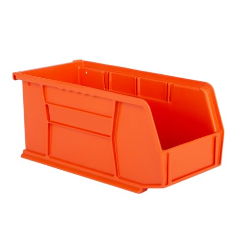 HE HUDSON EXCHANGE 11" x 5.5" x 5" Plastic Stackable Storage Bin, Orange - color: Orange, size: 1 Pack