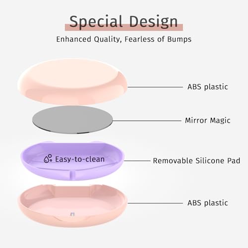 2 Pack Retainer Case with Mirror, Aligner Case Kit for Invisalign - color: 2 Pack - PinkMirror
