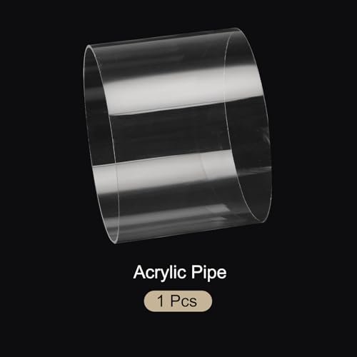 6" Clear Plastic Rigid Pipe 195mm ID x 200mm OD (7.7" ID x 7 7/8" OD) Acrylic Round Tubing, [for Plumbing, Hydraulics, Aquarium] - size: 7.7" x 7 7/8"