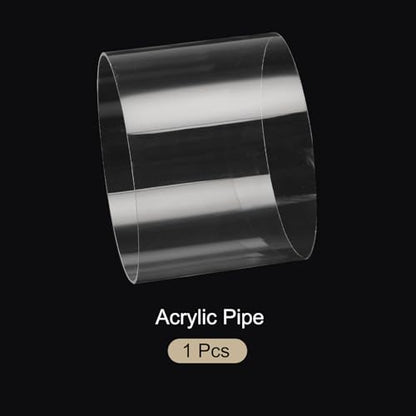6" Clear Plastic Rigid Pipe 195mm ID x 200mm OD (7.7" ID x 7 7/8" OD) Acrylic Round Tubing, [for Plumbing, Hydraulics, Aquarium] - size: 7.7" x 7 7/8"