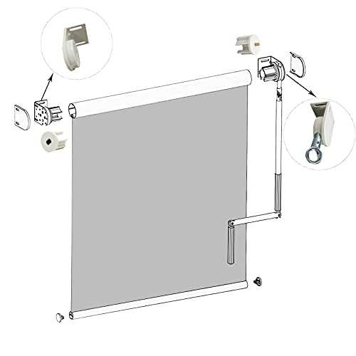 Roller Blind Installation Bracket, Replacement Parts for Sunshade, Cordless Crank kit, for Coolaroo External Sunshade, Outdoor Sunshade