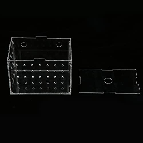 Fish Breeder Box, Aquarium Fish Breeding Box, High Transparency Acrylic Hatchery Incubator Tank with Suction Cups for Baby Fish Shrimp Clownfish Isolation and Rearing (9 * 6 * 7CM)