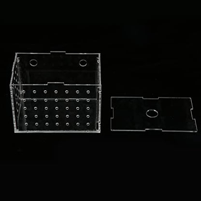 Fish Breeder Box, Aquarium Fish Breeding Box, High Transparency Acrylic Hatchery Incubator Tank with Suction Cups for Baby Fish Shrimp Clownfish Isolation and Rearing (9 * 6 * 7CM)