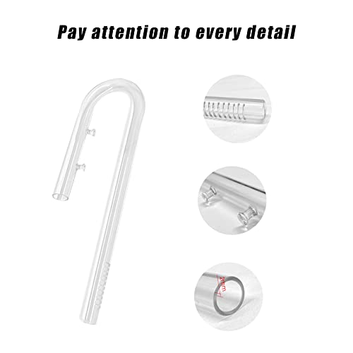 FZONE 13mm Aquarium Glass Lily Pipe Kits with Lily Inflow Lily Outflow and Brush for 3/4" ID (12/16mm) Tubing