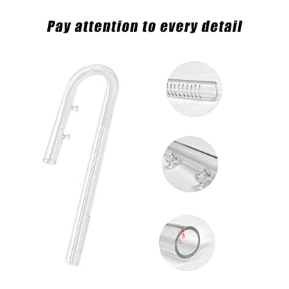 FZONE 13mm Aquarium Glass Lily Pipe Kits with Lily Inflow Lily Outflow and Brush for 3/4" ID (12/16mm) Tubing