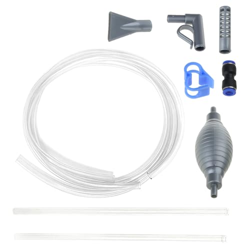 Aquarium Siphon Water Changer Kit, Manual Pump Starter Gravel Washer with Control, Fish Tank Maintenance Tool for Betta and Small Tanks