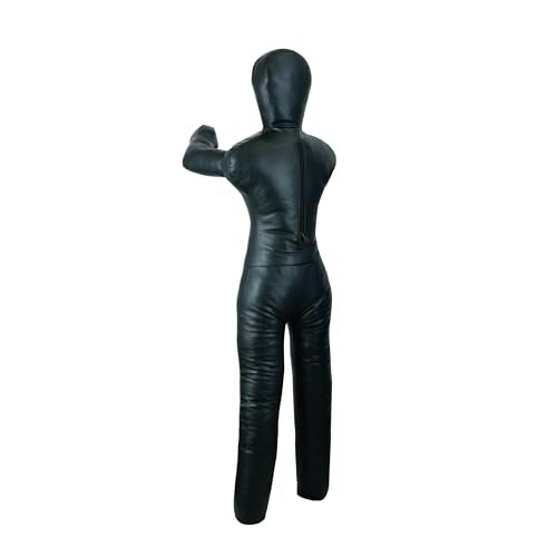 BJJ Wrestling Grappling Throwing Dummy Bag, Unfilled, PU Leather - size: 48 inches| 120cm|4 Feet