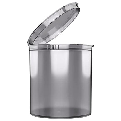 90 Dram CR Plastic Packaging Pop Top Containers - Child Resistant Travel Holder Vial Bottles - 60 qty (Smoke)
