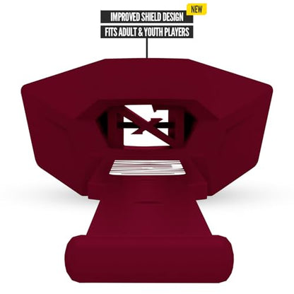 Nxtrnd Two Pro Football Mouth Guard, Permanent Strap, Fits Adult & Youth (Maroon) - color: Maroon Pro
