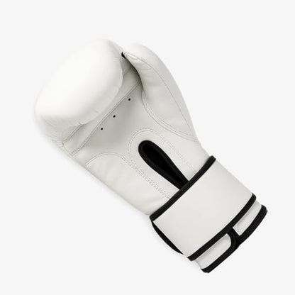 Boxing Gloves for Men & Women – Premium Synthetic Leather Training Gloves for Boxing, Kickboxing, Muay Thai, Sparring & Heavy Bag Work with Wrist Support – White - size: 10oz
