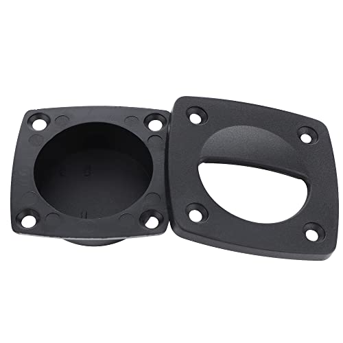 VTurboWay Nylon Square Flush Pull Handle, Marine Boat Yacht Cabin Accesories, Black