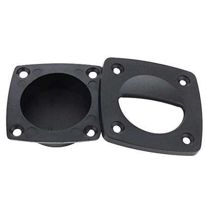 VTurboWay Nylon Square Flush Pull Handle, Marine Boat Yacht Cabin Accesories, Black