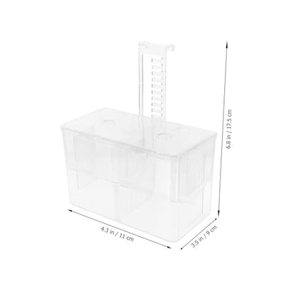 BESPORTBLE Fish Breeding Hatchery Box with Hooks, Aquarium Isolation Nursery Tank, Dual-Chamber Incubator for Tropical Fish Fry and Guppy Breeding in Home Aquariums